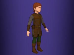 fantasy medieval rigged young male 1 Model 3D