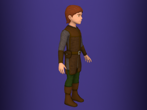 fantasy medieval rigged young male 1 Model 3D