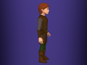 fantasy medieval rigged young male 1 Model 3D