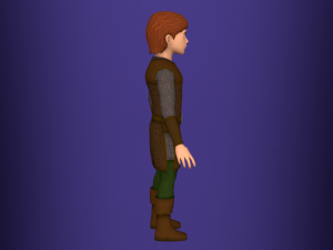 fantasy medieval rigged young male 1 Model 3D