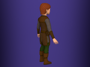 fantasy medieval rigged young male 1 Model 3D