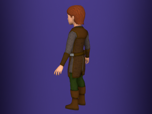 fantasy medieval rigged young male 1 Model 3D