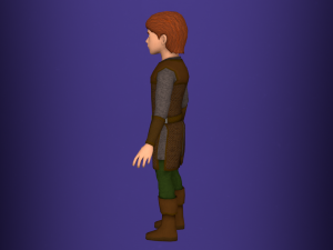 fantasy medieval rigged young male 1 Model 3D