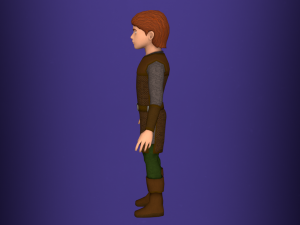 fantasy medieval rigged young male 1 Model 3D
