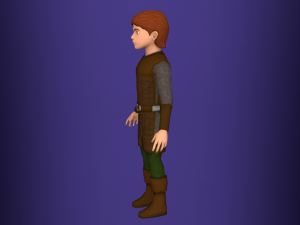 fantasy medieval rigged young male 1 Model 3D