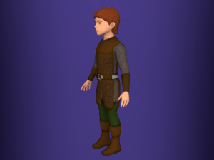 fantasy medieval rigged young male 1 Model 3D