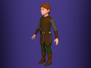 fantasy medieval rigged young male 1 Model 3D