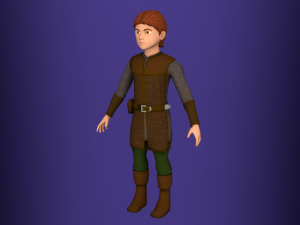 fantasy medieval rigged young male 1 Model 3D