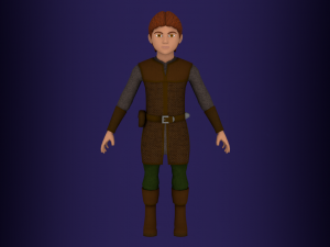fantasy medieval rigged young male 1 Model 3D