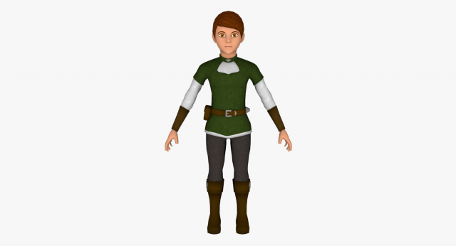 fantasy medieval rigged young female 1 3D 모델 .c4d .max .obj .3ds .fbx .stl .blend 