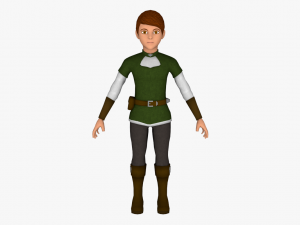 fantasy medieval rigged young female 1 Modelo 3D