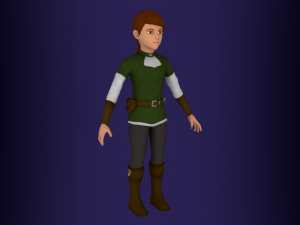 fantasy medieval rigged young female 1 3D 모델