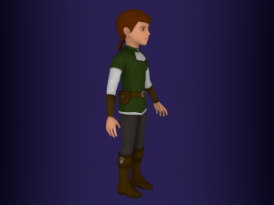fantasy medieval rigged young female 1 3D 모델