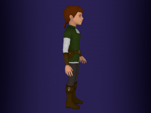 fantasy medieval rigged young female 1 3D 모델