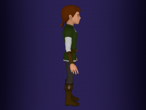 fantasy medieval rigged young female 1 3D 모델