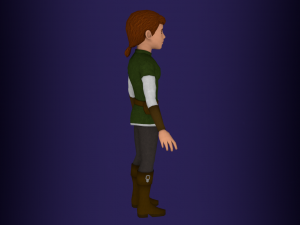 fantasy medieval rigged young female 1 3D 모델
