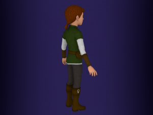 fantasy medieval rigged young female 1 3D 모델