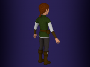 fantasy medieval rigged young female 1 3D 모델
