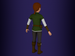 fantasy medieval rigged young female 1 3D 모델