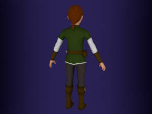 fantasy medieval rigged young female 1 3D 모델