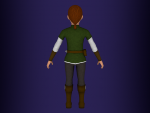 fantasy medieval rigged young female 1 3D 모델