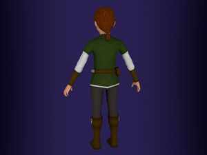 fantasy medieval rigged young female 1 3D 모델