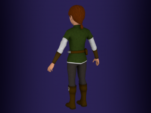 fantasy medieval rigged young female 1 3D 모델