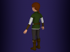 fantasy medieval rigged young female 1 3D 모델