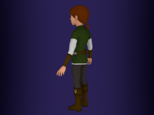 fantasy medieval rigged young female 1 3D 모델