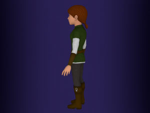 fantasy medieval rigged young female 1 3D 모델