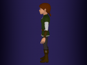 fantasy medieval rigged young female 1 3D 모델