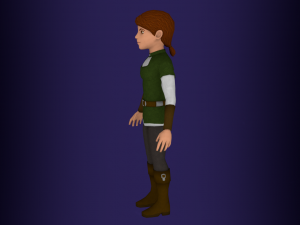 fantasy medieval rigged young female 1 3D 모델