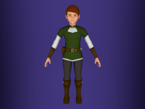 fantasy medieval rigged young female 1 3D 모델