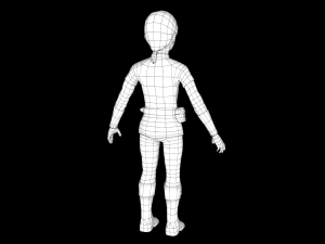 fantasy medieval rigged young female 1 3D 모델