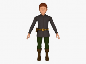 fantasy medieval rigged young male 2 3D 모델