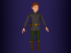 fantasy medieval rigged young male 2 3D Model