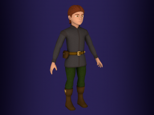 fantasy medieval rigged young male 2 3D Model