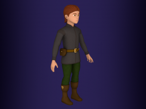 fantasy medieval rigged young male 2 3D Model