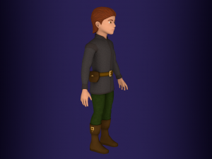 fantasy medieval rigged young male 2 3D Model