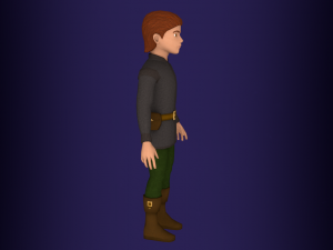 fantasy medieval rigged young male 2 3D Model