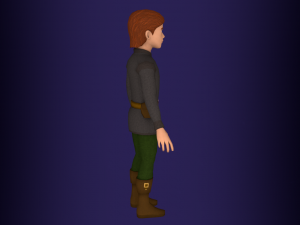 fantasy medieval rigged young male 2 3D Model