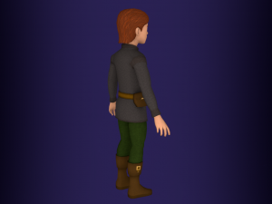 fantasy medieval rigged young male 2 3D Model