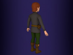 fantasy medieval rigged young male 2 3D Model