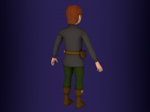 fantasy medieval rigged young male 2 3D Model
