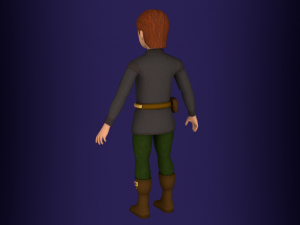fantasy medieval rigged young male 2 3D Model