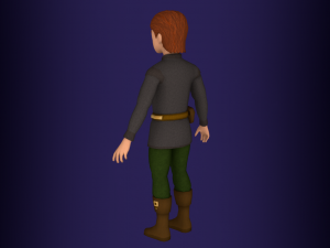 fantasy medieval rigged young male 2 3D Model