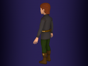 fantasy medieval rigged young male 2 3D Model