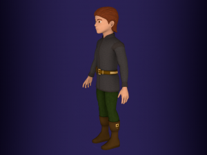 fantasy medieval rigged young male 2 3D Model