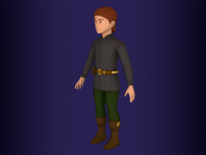 fantasy medieval rigged young male 2 3D Model