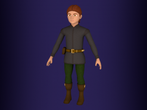 fantasy medieval rigged young male 2 3D Model